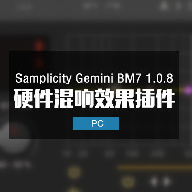Samplicity Gemini BM7 v1.0.8 硬件混响效果器插件
